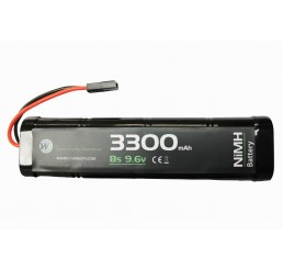 WE BATTERY 3300MAH 9.6V NIMH LARGE 